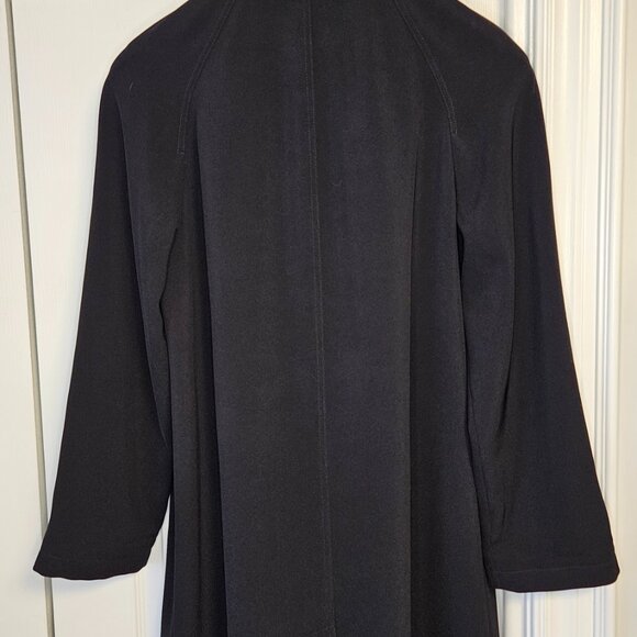 Hilary Radley Black Twill Coat – Size 8 - Picture 3 of 6